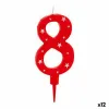Žvakė Gimtadienio Numeriai 8 (12 vnt.)