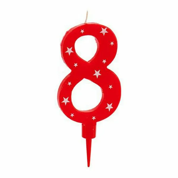 Žvakė Gimtadienio Numeriai 8 (12 vnt.)