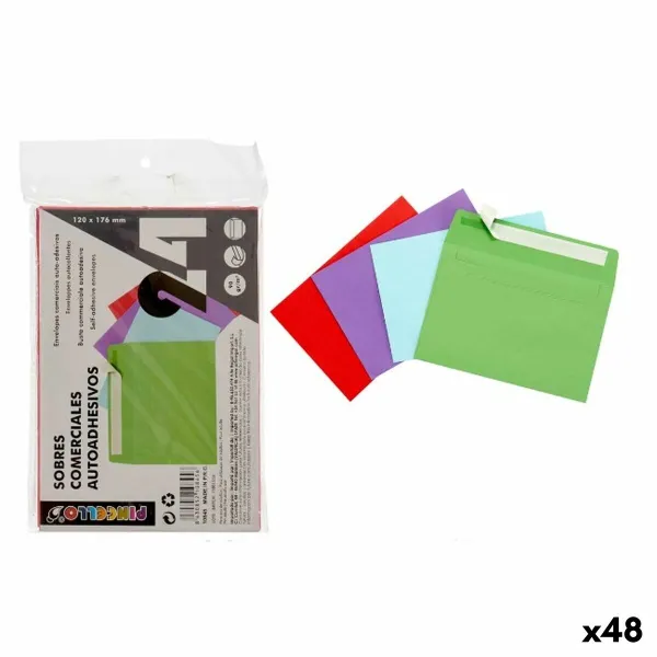 Vokai Pincello Spalvotas Popierius 12 x 1 x 17,5 cm 120 x 176 mm (48 vnt.)