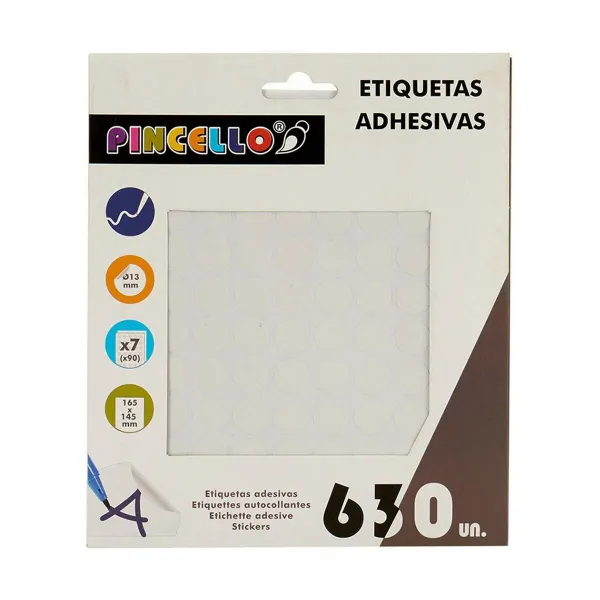 Uzlīmes Pincello Balts Ø 13 mm 17 x 4 x 19 cm (12 gb.)