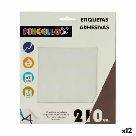 Uzlīmes Pincello Balts Ø 25 mm 17 x 4 x 19 cm (12 gb.)