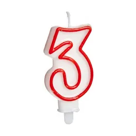 Žvakė Gimtadienio Numeriai 3 (12 vnt.)