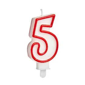 Žvakė Gimtadienio Numeriai 5 (12 vnt.)