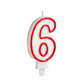 Žvakė Gimtadienio Numeriai 6 (12 vnt.)