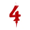 Žvakė Gimtadienio Raudona Numeriai 4 (12 vnt.)
