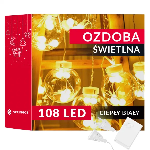 Christmas LED Curtain Lights Springos CL4045