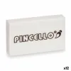 Eraser Pincello White 9 x 16 x 1,5 cm (12 Units)