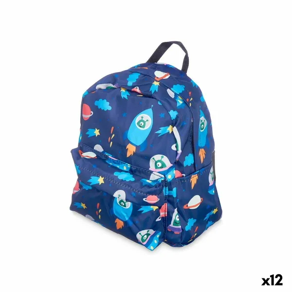 Школьный рюкзак Pincello Разноцветный 28 x 12 x 22 cm 22 x 28 x 12 cm Космический корабль (12 штук)