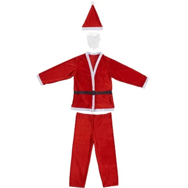 Costume for Adults Krist+ White Red Father Christmas One size 34 x 42 x 5 cm 39,5 x 5 x 31 cm (4 Units)