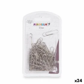 Clips Pincello Silver Metal Medium (24 Units)