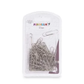 Clips Pincello Silver Metal Medium (24 Units)