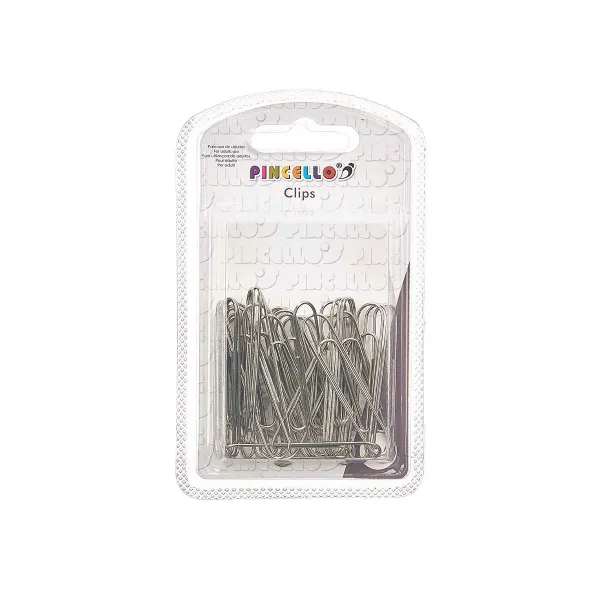Clips Pincello Silver Metal Large (24 Units)