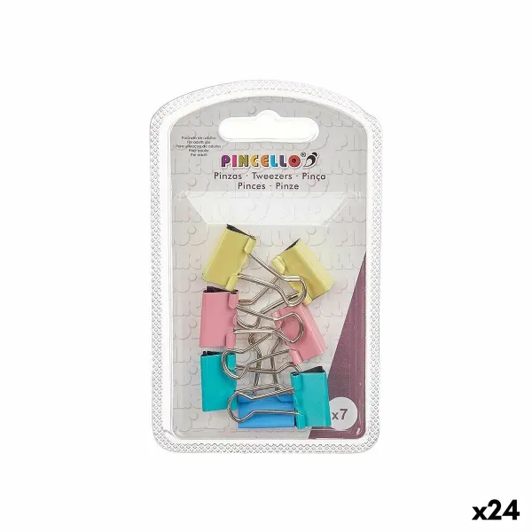 Clamps Pincello Multicolour Metal Clip Small (24 Units)