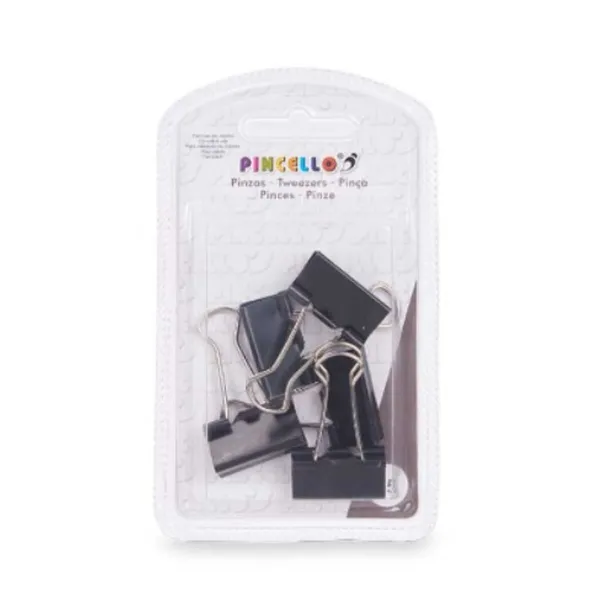 Clamps Pincello Black Metal Clip Medium (24 Units)