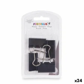 Clamps Pincello Black Metal Clip Large (24 Units)