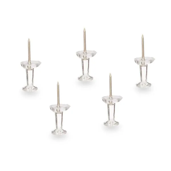 Drawing pins Pincello Transparent Metal Plastic (24 Units)