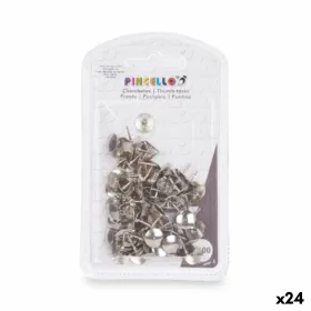 Drawing pins Pincello Silver Metal (24 Units)