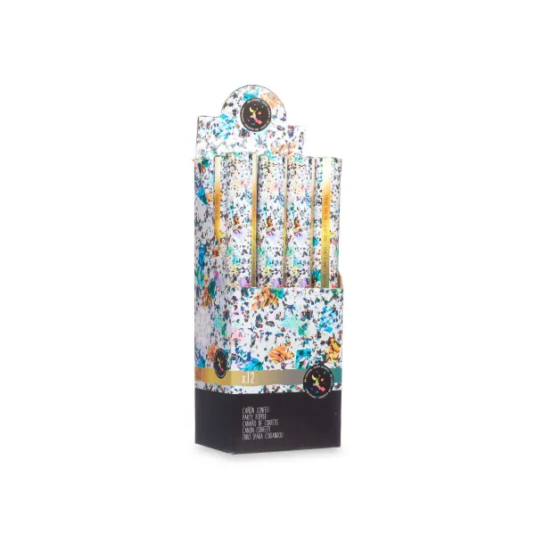 Confetti cannon Multicolour Paper Cardboard Plastic 5 x 49 x 5 cm (12 Units)