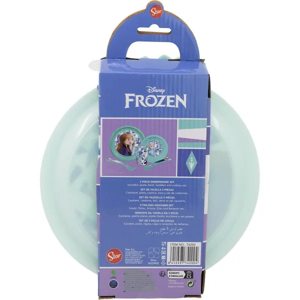 Vaikiškas indų rinkinys Frozen CZ11310 Plastmasinis (5 Dalys)