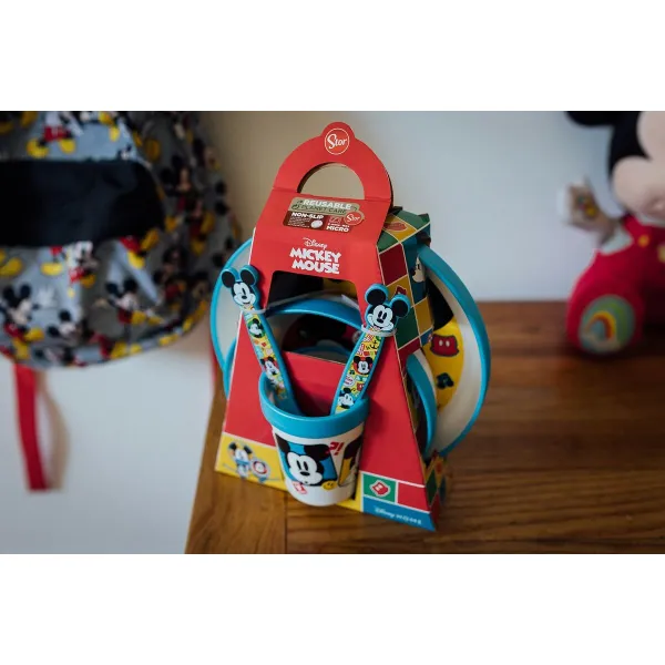 Mazuļu Ēdamrīku Komplekts Mickey Mouse CZ11306 Plastmasa (5 Daudzums)
