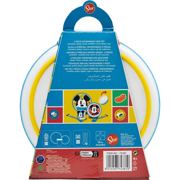 Mazuļu Ēdamrīku Komplekts Mickey Mouse CZ11306 Plastmasa (5 Daudzums)