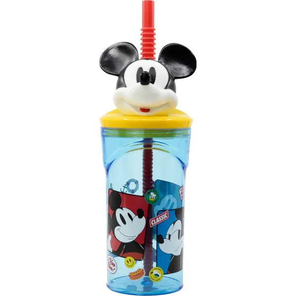 Glāzi ar Salmiņu Mickey Mouse CZ11336 3D Zils