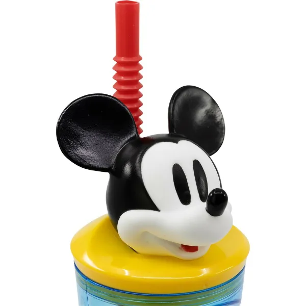 Стакан с Соломинкой Mickey Mouse CZ11336 3D Синий