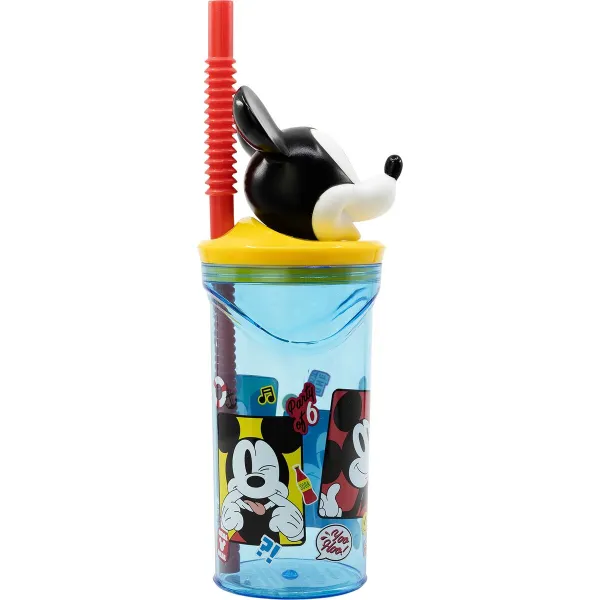 Glāzi ar Salmiņu Mickey Mouse CZ11336 3D Zils