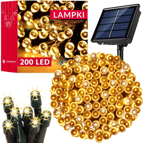 Jouluvalot aurinkokennolla Springos CL4150 22 m