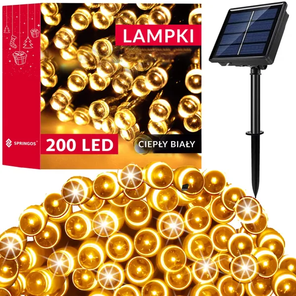 Jouluvalot aurinkokennolla Springos CL4150 22 m