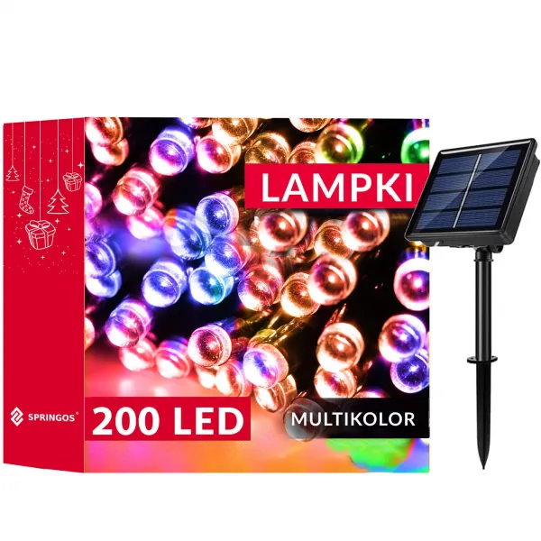 Jouluvalot aurinkokennolla Springos CL4152 22 m