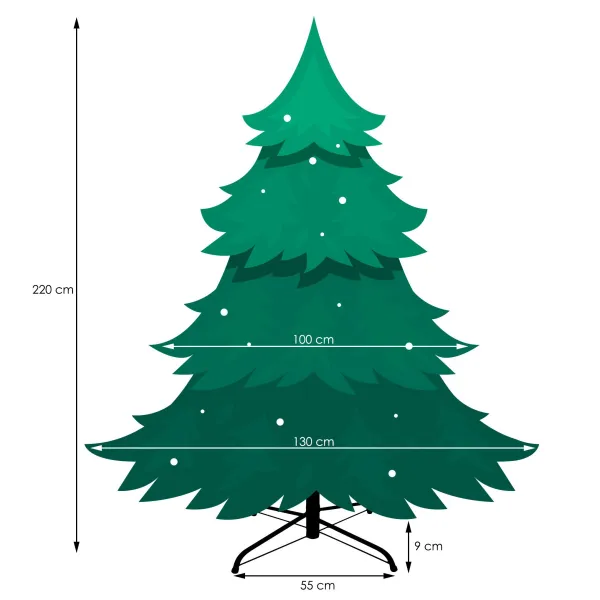 CT0056 KEKOJOULUKUUSI VIHREÄ KUUSI 220 CM