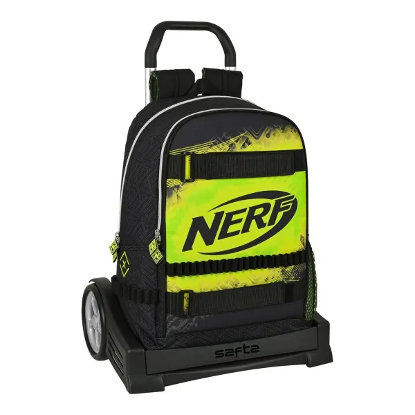Reppu pyörillä Nerf Neon Musta Lime väri (31 x 44 x 17 cm)
