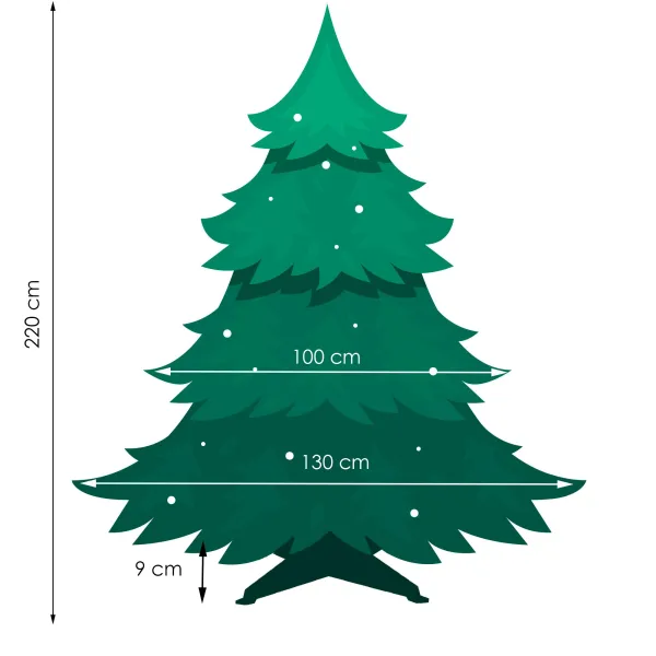 CT0056 ARTIFICIAL CHRISTMAS TREE GREEN FIR 220 CM