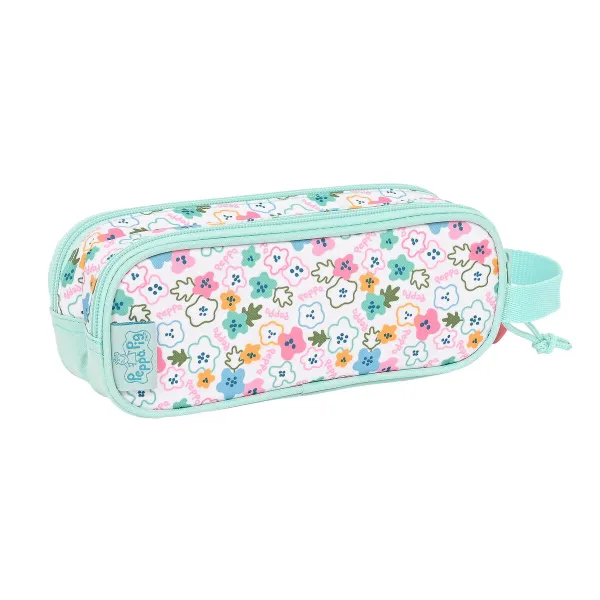 Divkāršs futrālis Peppa Pig Cosy corner Gaiši Zils (21 x 8 x 6 cm)