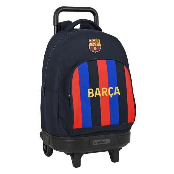 Reppu pyörillä F.C. Barcelona Punaruskea Laivastonsininen 33 X 45 X 22 cm