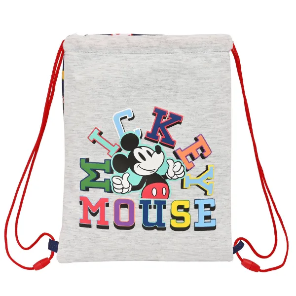 Mugursoma ar lencēm Mickey Mouse Clubhouse Only one Tumši Zils 26 x 34 x 1 cm
