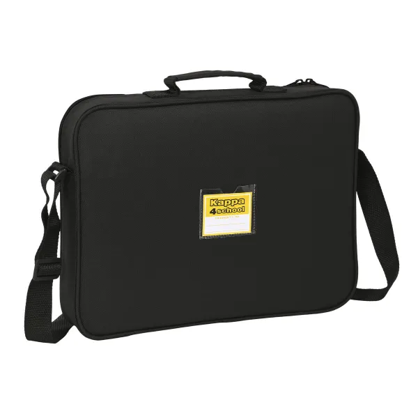 Koulusalkku Kappa Black Musta (38 x 28 x 6 cm)