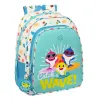 School Bag Baby Shark Surfing Blue White 27 x 33 x 10 cm