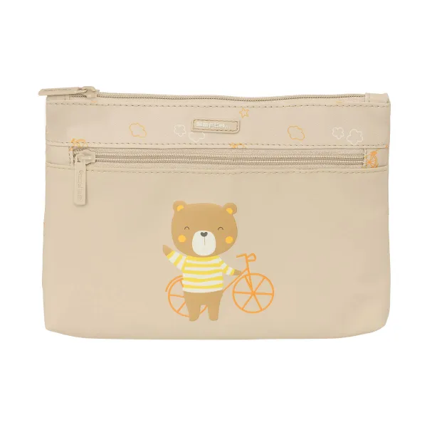 School Case Safta Osito Bear Beige 23 x 16 x 3 cm