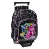 School Rucksack with Wheels Monster High Black 28 x 34 x 10 cm