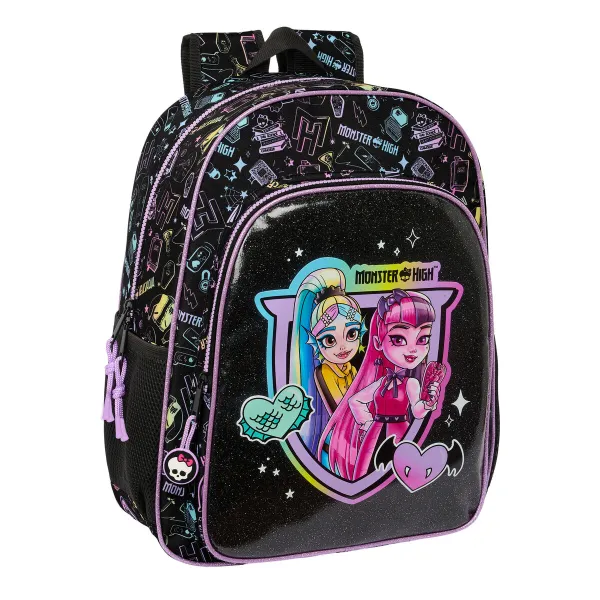 Koululaukku Monster High Musta 33 x 42 x 14 cm