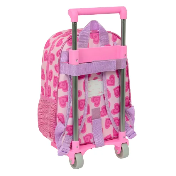 Skolas mugursoma ar riteņiem Barbie Love Rozā 26 x 34 x 11 cm