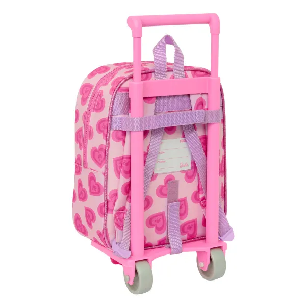 Школьный рюкзак с колесиками Barbie Love Розовый 22 x 27 x 10 cm