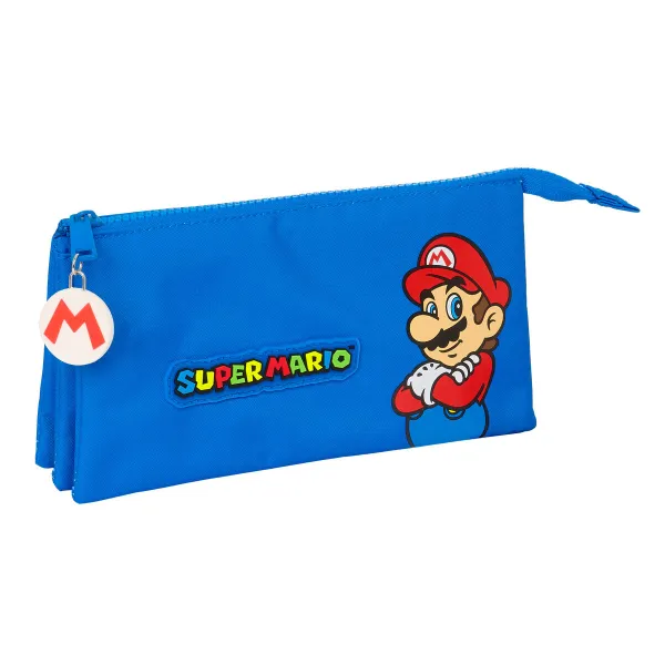 Triple Carry-all Super Mario Play Blue Red 22 x 12 x 3 cm