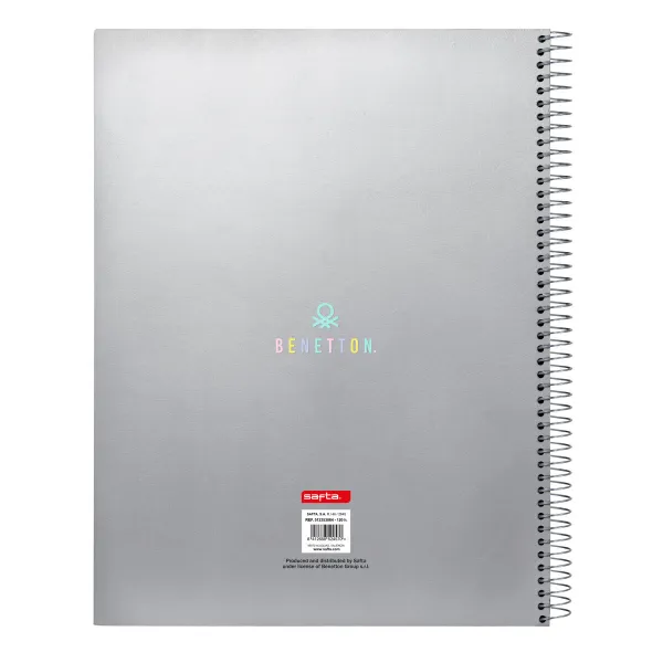 Muistikirja Benetton Silver Hopeinen A4 120 Levyt