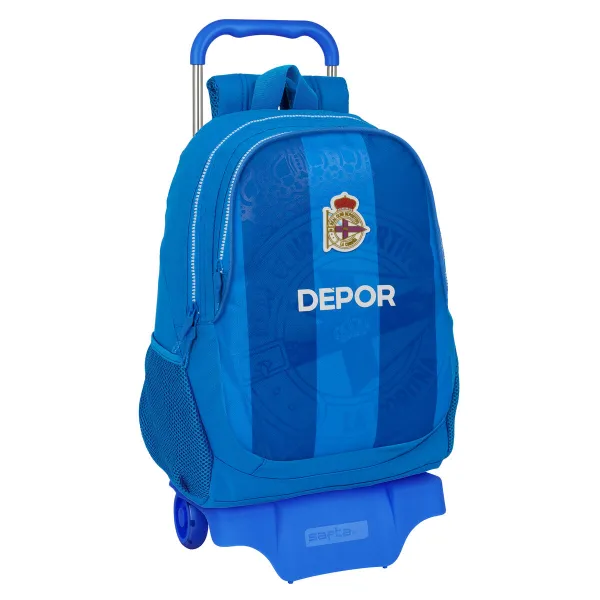 Reppu pyörillä R. C. Deportivo de La Coruña Sininen 32 x 44 x 16 cm