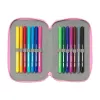 Double Pencil Case Gabby's Dollhouse Party Pink 12.5 x 19.5 x 4 cm 28 Pieces