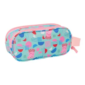 Kaksilokeroinen laukkku Peppa Pig Vihreä Pinkki 21 x 8 x 6 cm 3D