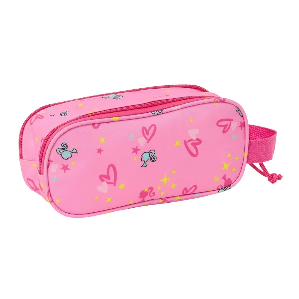 Двойной пенал Barbie Розовый Фуксия 21 x 8 x 6 cm 3D